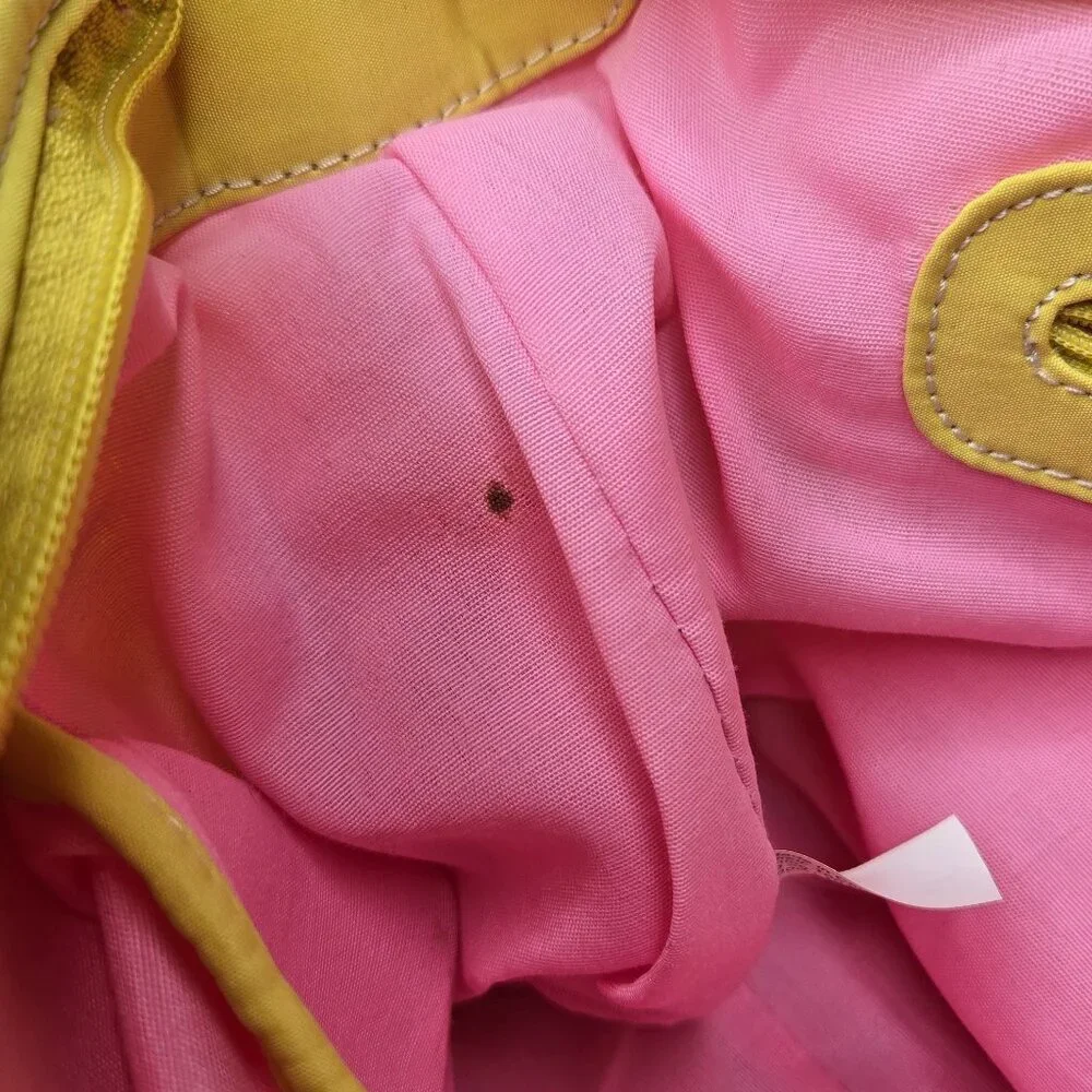 The Sak Belinda Knit Satchel Baguette Women Small Bright Yellow‎ Sporty Purse